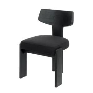 Chaise en tissu noir et boir mindi noir 54x55x82cm Sotho - Versmissen - The Cool Republic