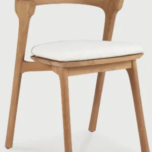 Chaise extérieure en teck avec coussin off white Bok - Ethnicraft Accessories