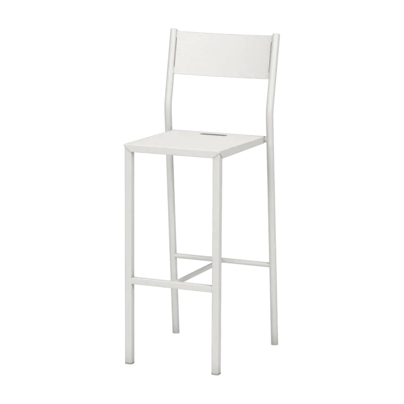 Chaise haute en acier mat blanche 110 cm Take - Matière Grise - The Cool Republic