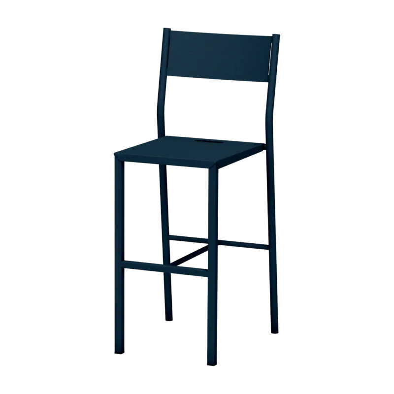 Chaise haute en acier mat denim 99 cm Take - Matière Grise - The Cool Republic