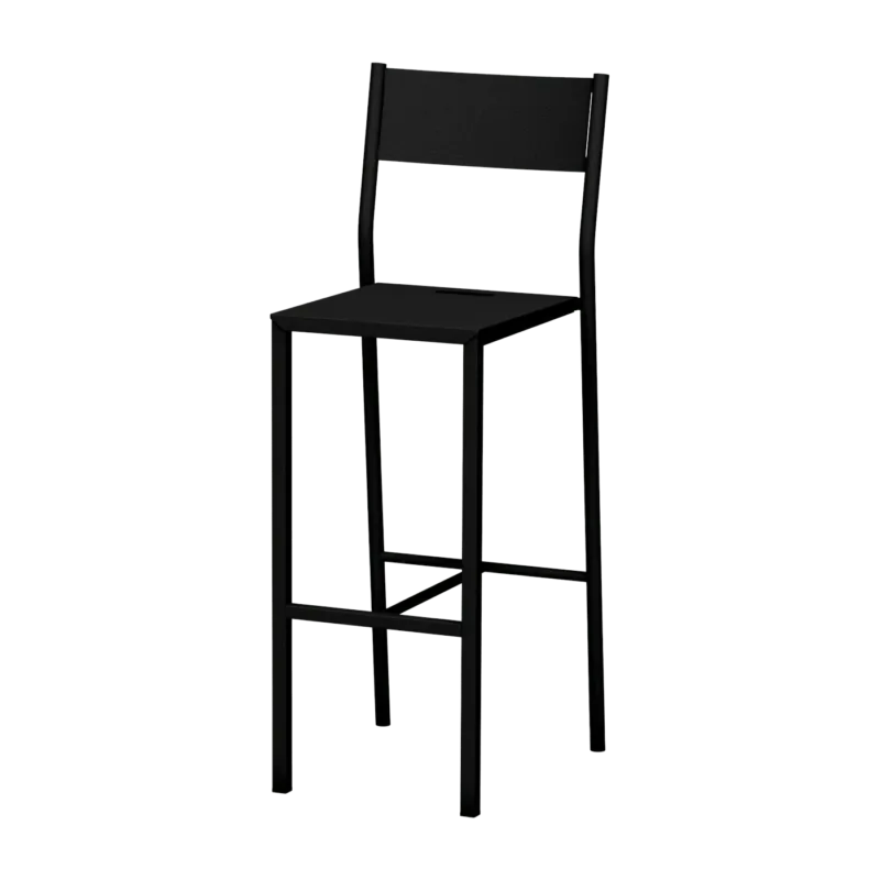 Chaise haute en acier mat noir mat 110 cm Take - Matière Grise - The Cool Republic