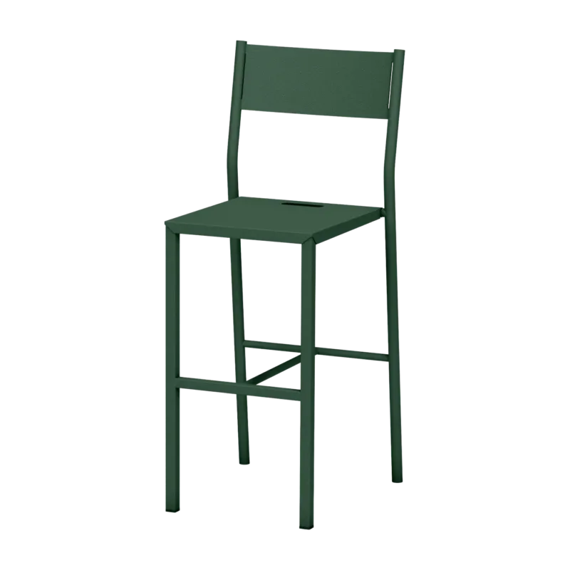Chaise haute en acier mat olive 99 cm Take - Matière Grise - The Cool Republic