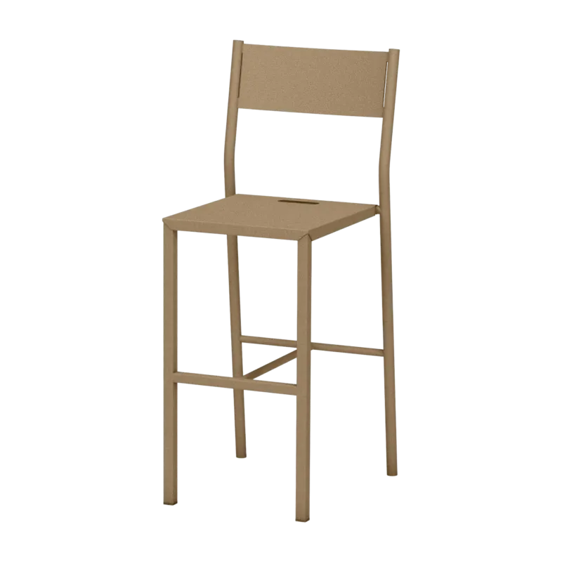 Chaise haute en acier mat sable 99 cm Take - Matière Grise - The Cool Republic