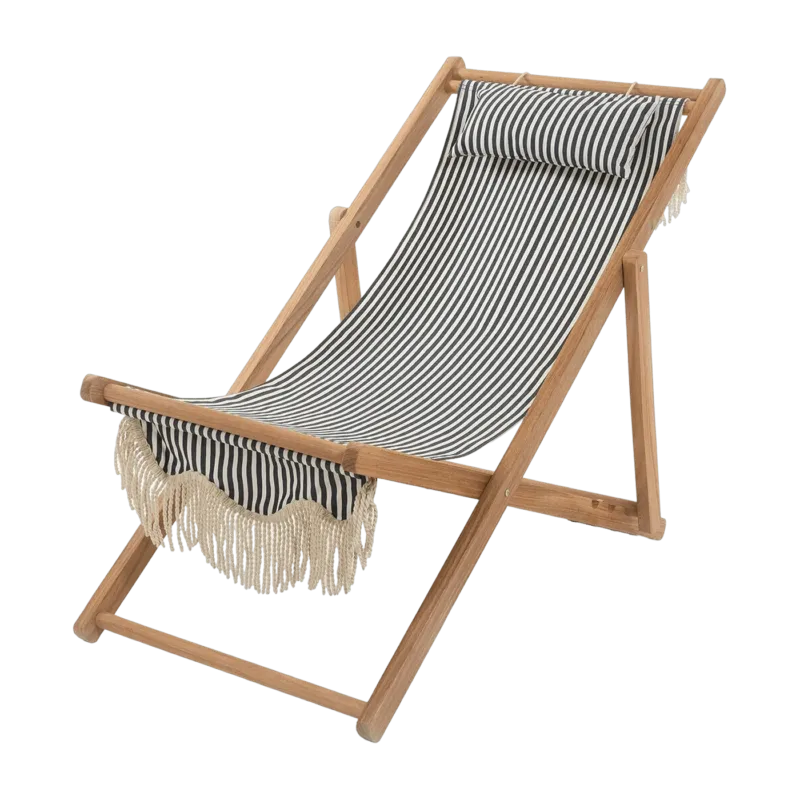 Chaise longue aux rayures bleues et blanches Sling Premium - Business & Pleasure - The Cool Republic