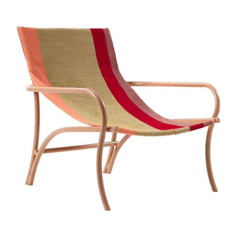 Chaise longue de jardin en acier beige Maraca - Ames - The Cool Republic