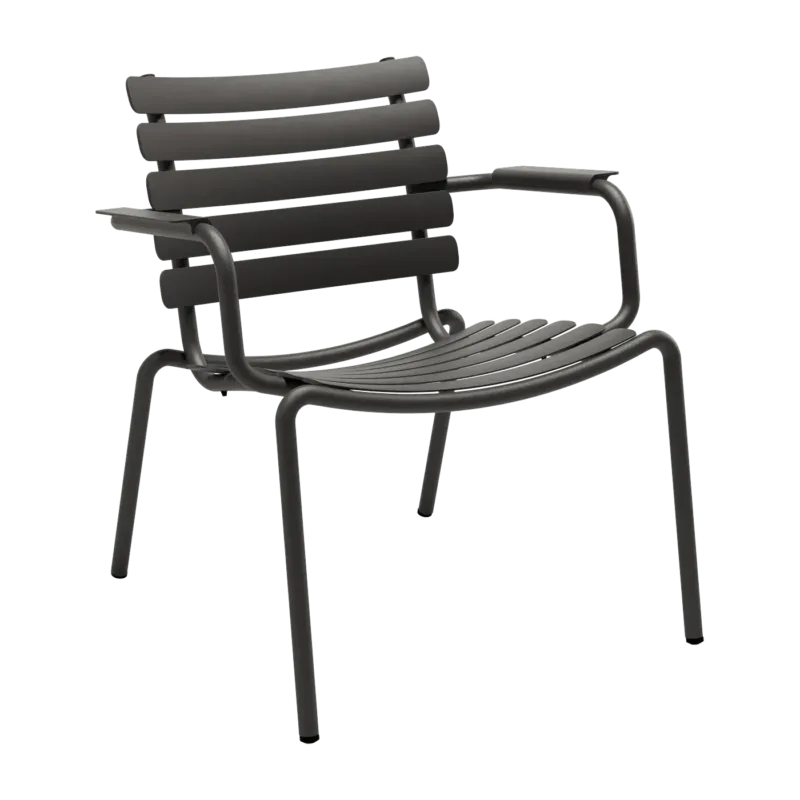 Chaise lounge d'extérieur en aluminium noir 69x71x75cm Alua - Houe - The Cool Republic