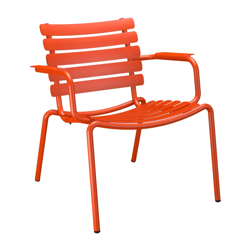 Chaise lounge d'extérieur en aluminium rouge 69x71x75cm Alua - Houe - The Cool Republic