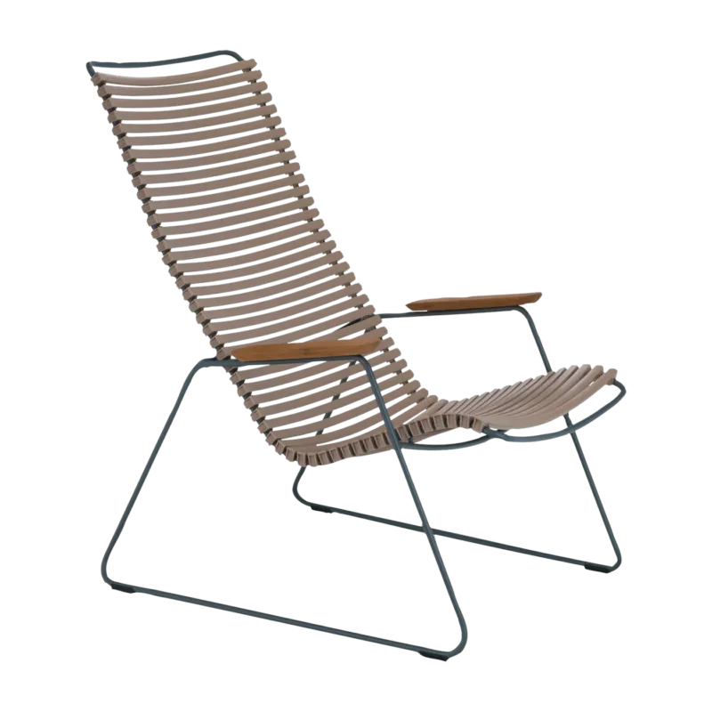 Chaise lounge en métal et plastique sable CLICK - Houe - The Cool Republic