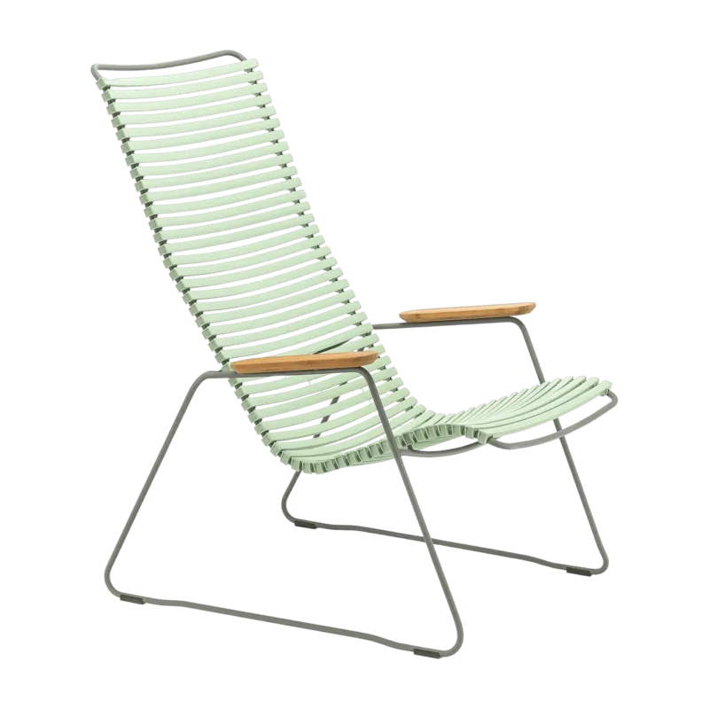 Chaise lounge en métal et plastique vert clair CLICK - Houe - The Cool Republic