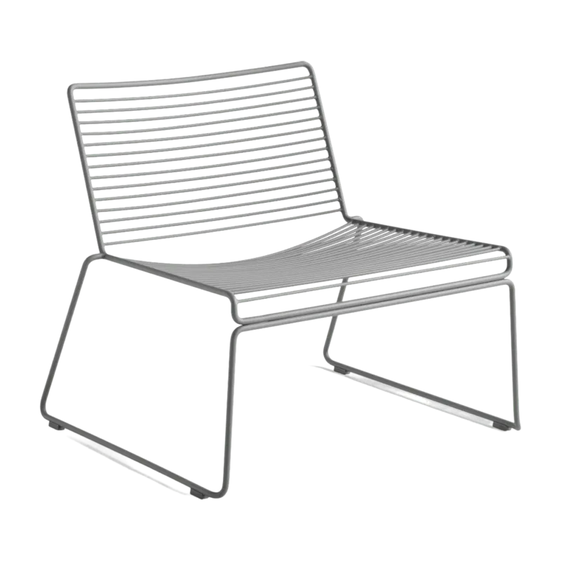 Chaise lounge en métal gris Hee - HAY - The Cool Republic