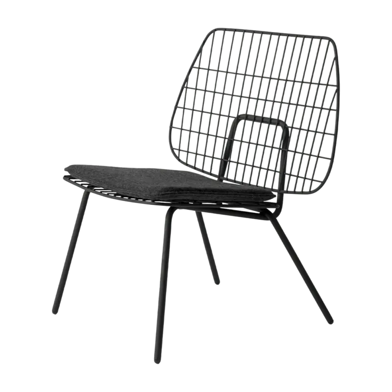 Chaise lounge en métal noir WM - Audo - The Cool Republic