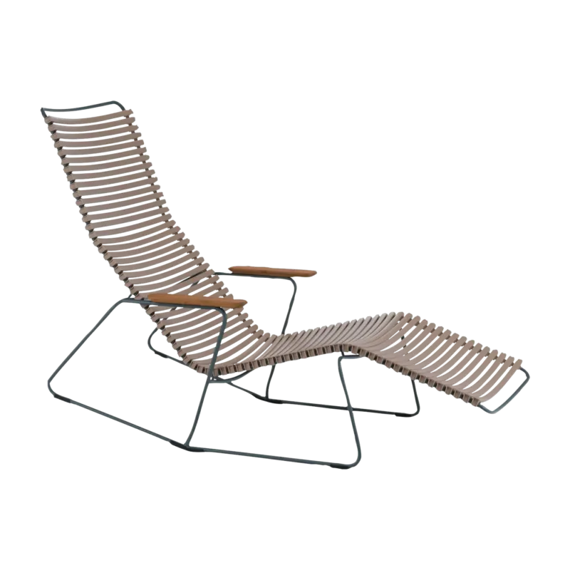 Chaise lounge modulable en métal et plastique sable CLICK - Houe - The Cool Republic