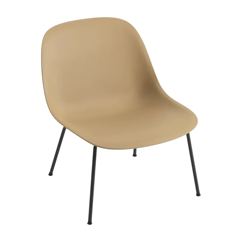 Chaise lounge ocre piétement tubes Fiber - Muuto - The Cool Republic