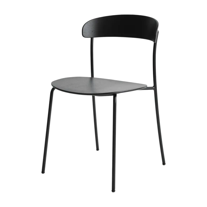 Chaise noire en frêne Missing - New Works - The Cool Republic