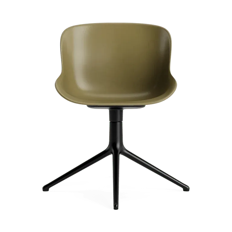 Chaise pivotante 4 pieds en aluminium noir et olive Hyg - Normann Copenhagen - The Cool Republic