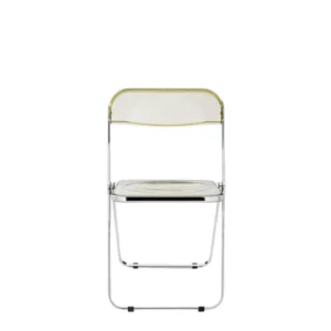 Chaise pliante jaune fumé et acier chromé Plia - Anonima Castelli - The Cool Republic