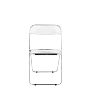 Chaise pliante transparente et acier chromé Plia - Anonima Castelli - The Cool Republic
