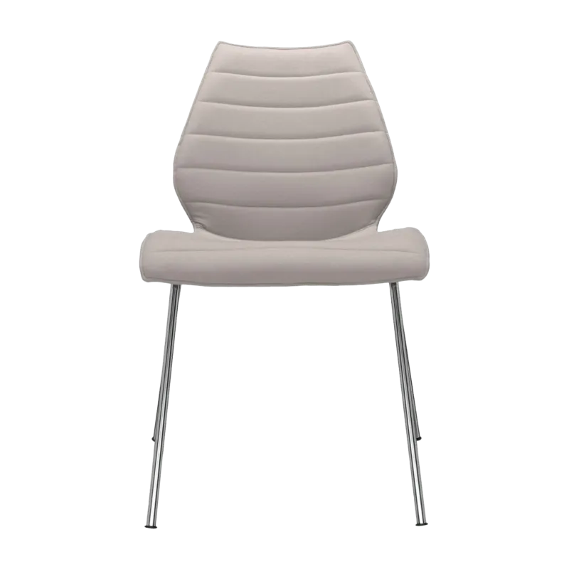 Chaise rembourrée écrue Maui Soft Trevira - Kartell - The Cool Republic