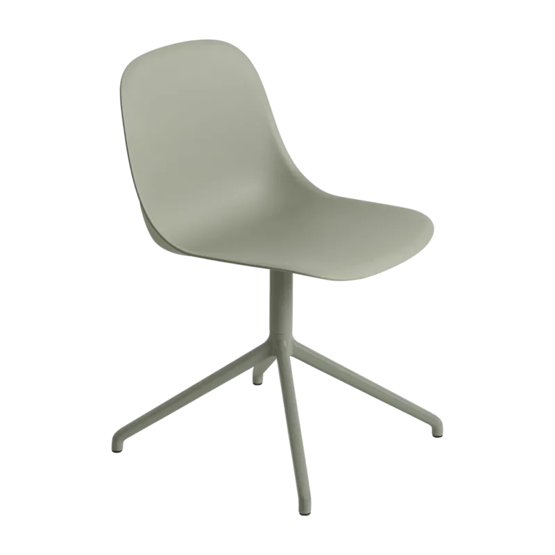 Chaise verte piétement pivot Fiber - Muuto - The Cool Republic