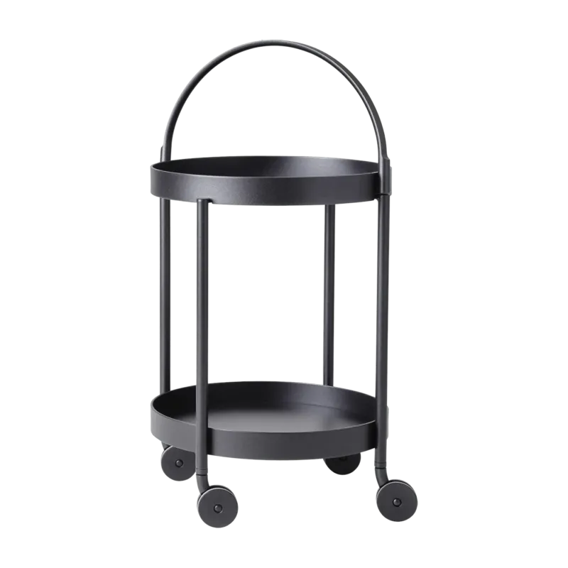 Chariot en aluminium noir Roll - Cane-Line - The Cool Republic