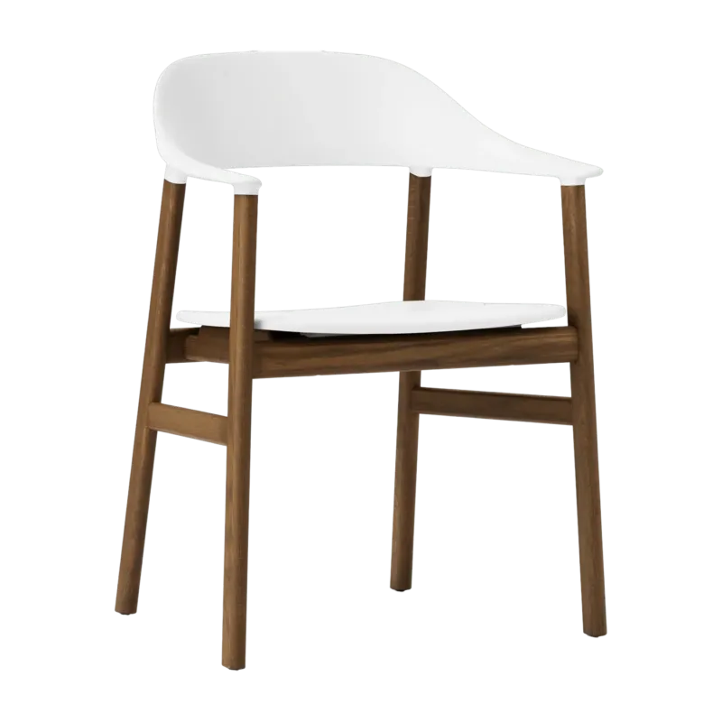 Chase avec accoudoirs en chêne teinté et polypropylene blanc Herit blanc - Normann Copenhagen - The Cool Republic