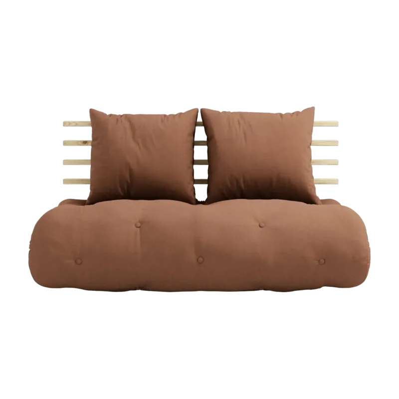 Chauffeuse convertible 2 places marron Shin Sano - Karup Design - The Cool Republic