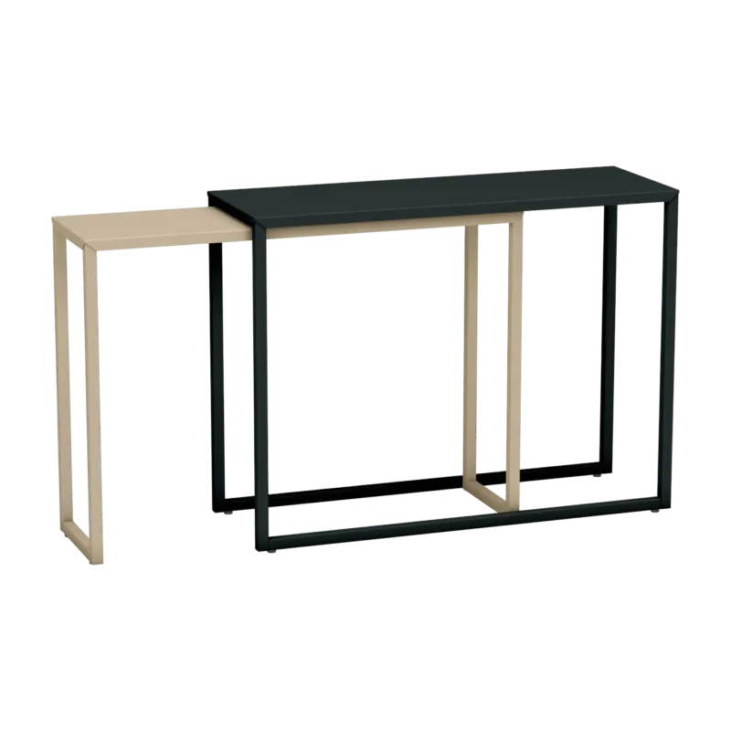 Console coulissante sur le côté anthracite et crème Rafale - Matière Grise - The Cool Republic