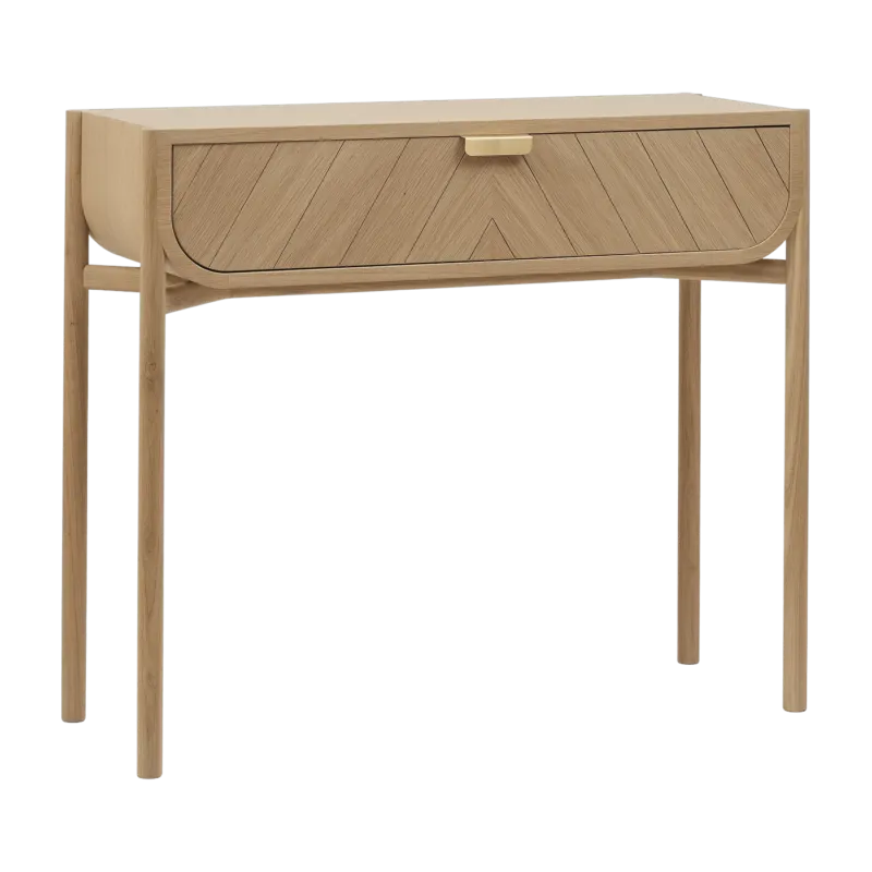 Console en chêne naturel 100 x 36,5 x 90 cm Marius - Hartô - The Cool Republic