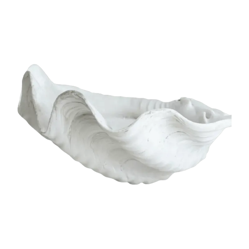Coquillage en polyrésine blanc H14,5 cm - Mette Ditmer - The Cool Republic