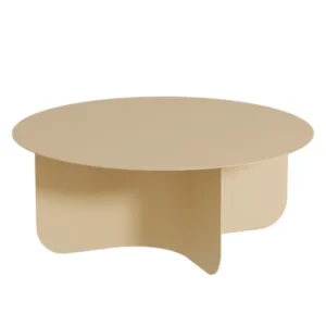 Table basse ronde en acier beige 90x35cm Miro - Metallbude