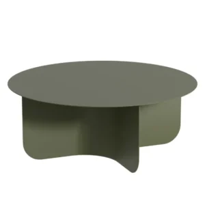 Table basse ronde en acier vert 90x35cm Miro - Metallbude