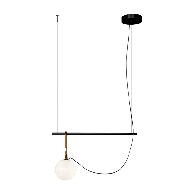 Courte suspension 14 cm noire Neri&Hu - Artemide - The Cool Republic