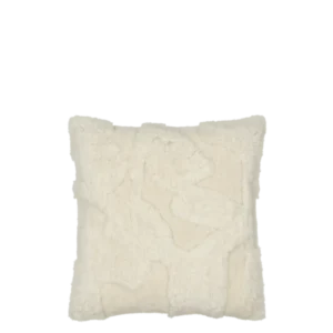 Coussin carré en laine tufté blanc 50 x 50 cm Rime - Ferm Living - The Cool Republic