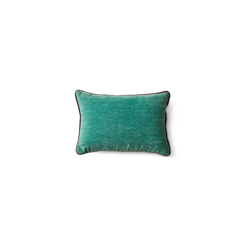 Coussin effet velours bleu vert 50x35cm - HKliving - The Cool Republic