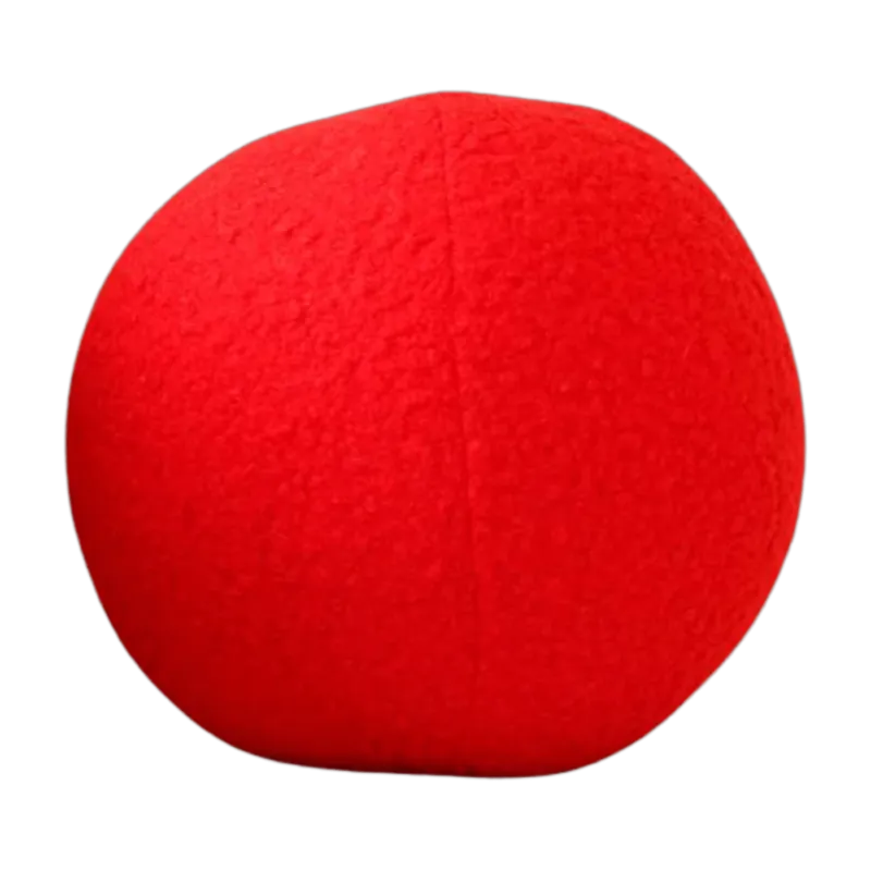 Coussin en tissu bouclé rouge 20xcm Teddy - Home Design - The Cool Republic