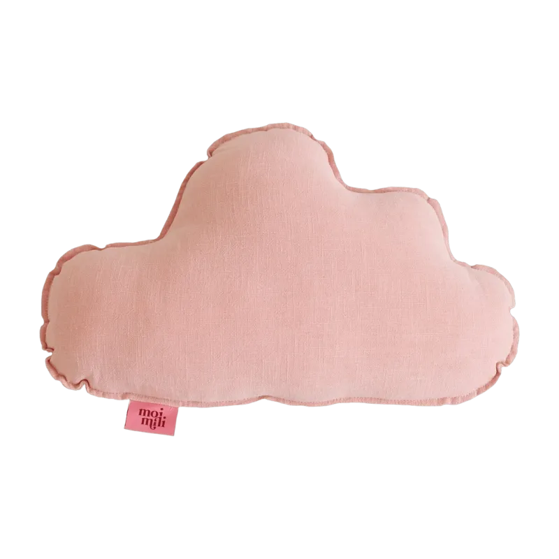 Coussin nuage en lin rose clair - Moi Mili - The Cool Republic