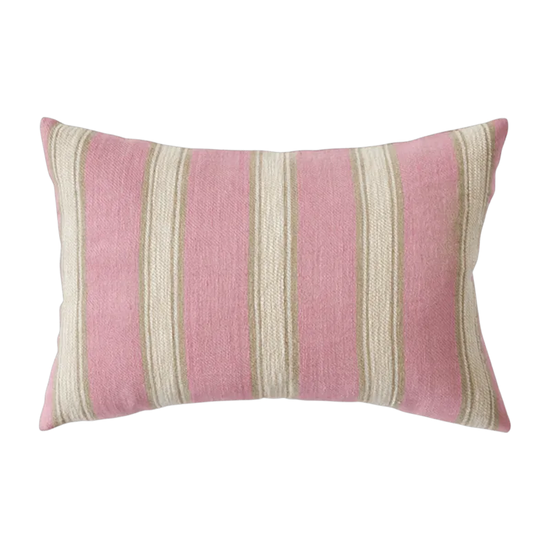 Coussin tissé à rayures Blush 60X40Cm - HKLIVING - The Cool Republic
