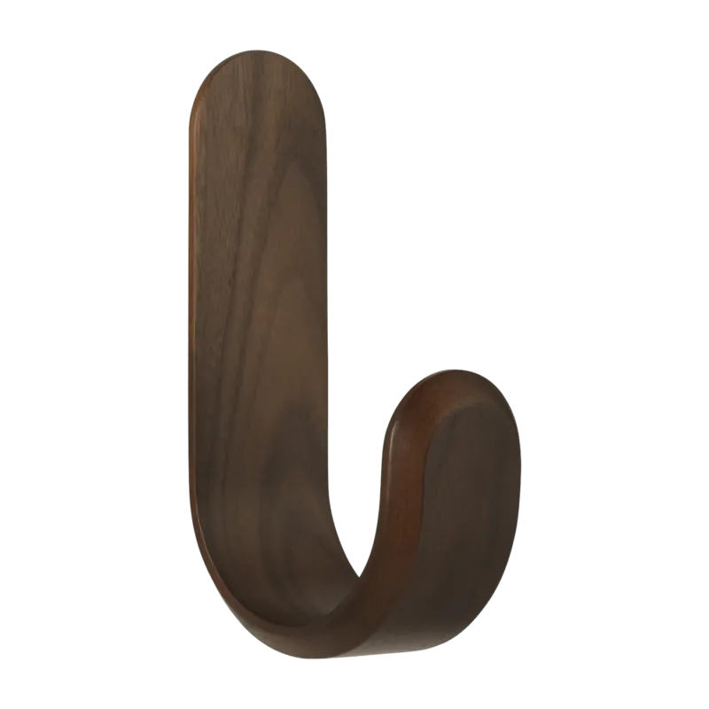 Crochet en noyer marron Curve Walnut - Normann Copenhagen - The Cool Republic