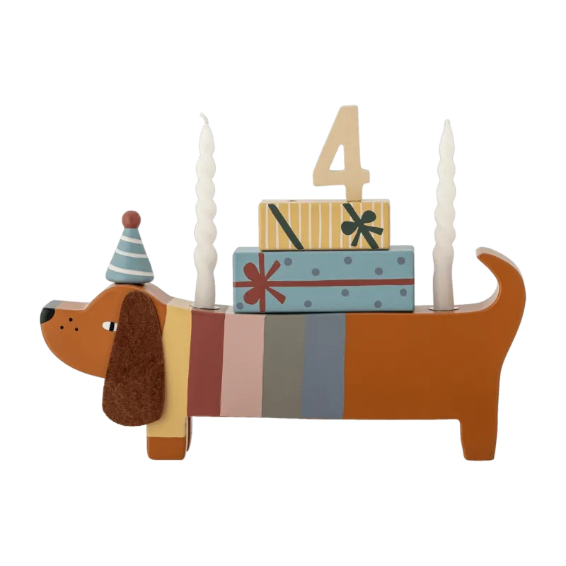 Décoration d'anniversaire en bois multicolore Charlie - Bloomingville Mini - The Cool Republic
