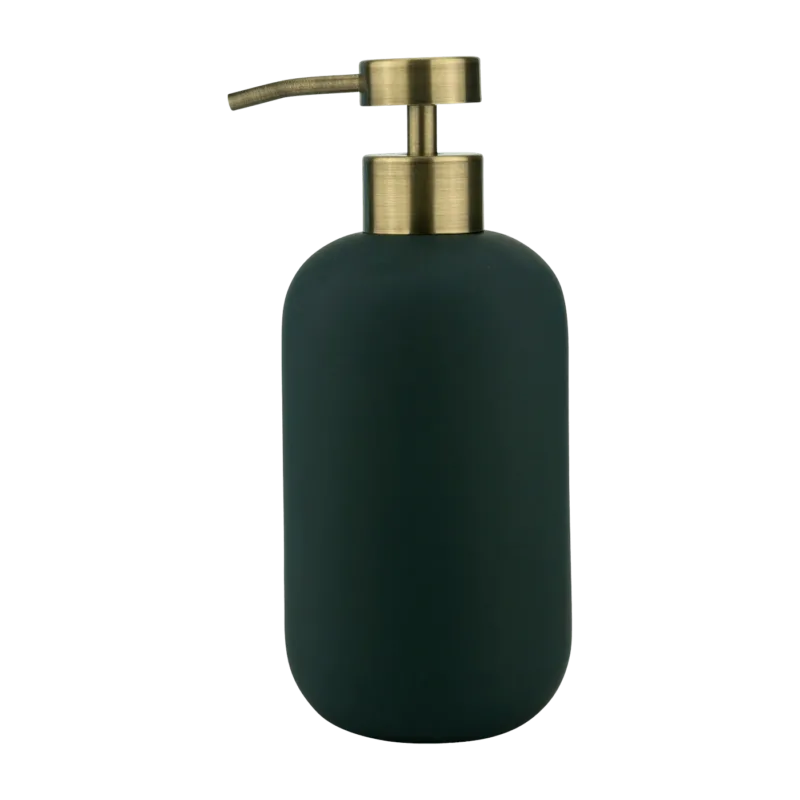 Distributeur de savon en céramique gris anthracite H18 Lotus - Mette Ditmer - The Cool Republic