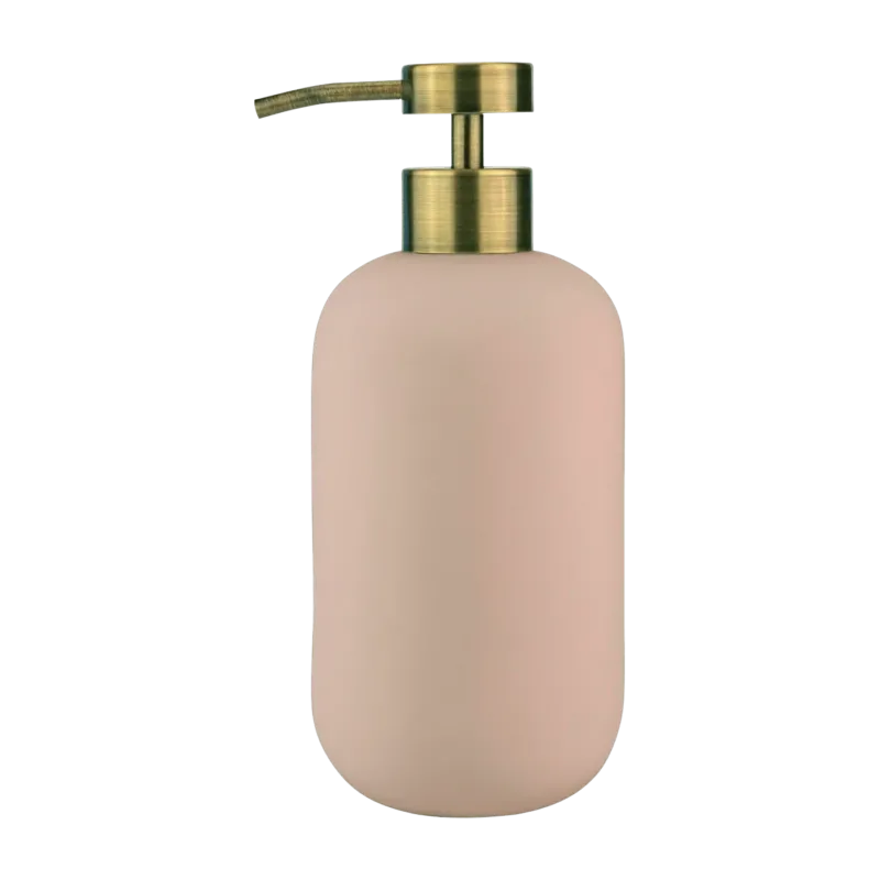Distributeur de savon en céramique rose H18 Lotus - Mette Ditmer - The Cool Republic