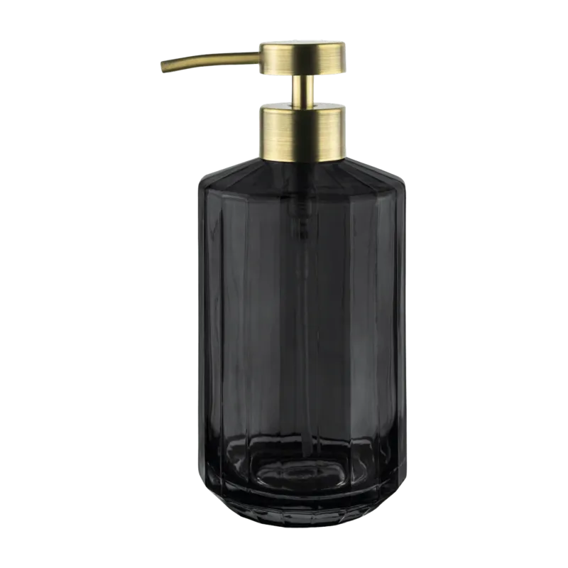 Distributeur de savon en verre noir 18 cm Vision - Mette Ditmer - The Cool Republic