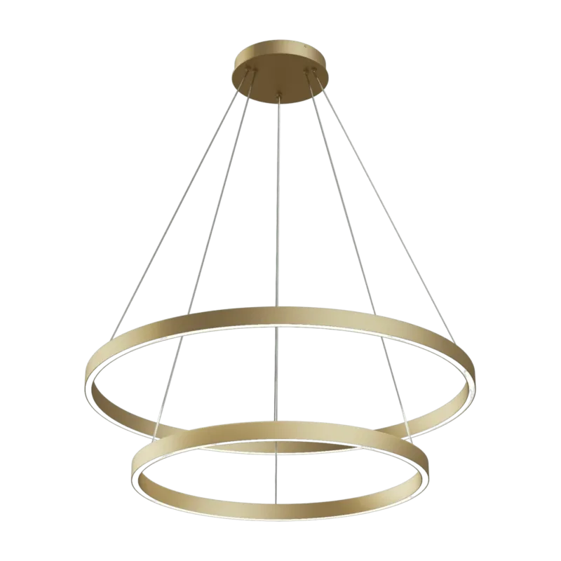 Double suspension en aluminium couleur laiton Rim - Maytoni - The Cool Republic