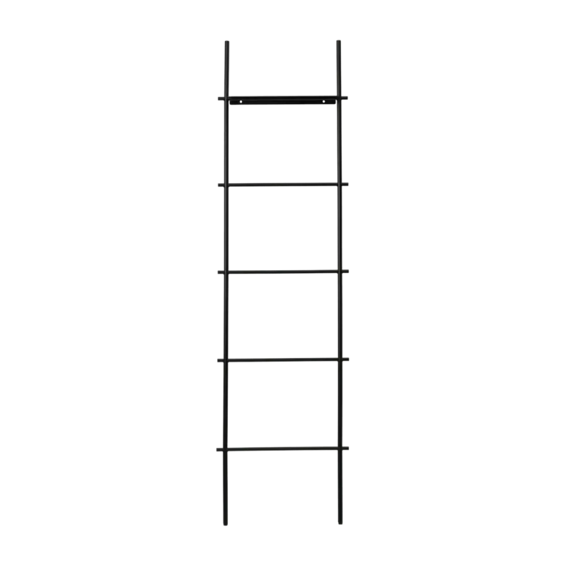 Echelle pour serviettes en fer thermolaqué noir 45x15x165cm Dora - Ferm living - The Cool Republic