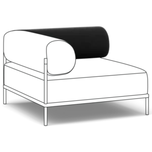 Noah Sofa - Polsterung Ecklehne Unten