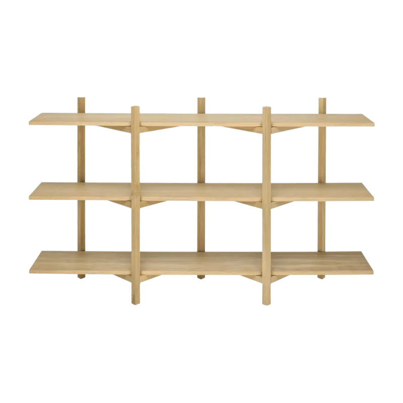 Etagère à 3 rayonnages en chêne Zig Zag - Hem - The Cool Republic