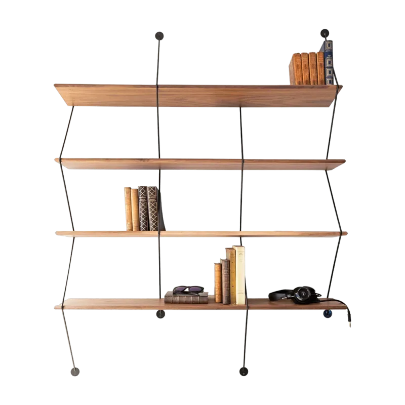 Etagère Climb en noyer 120 cm Noir - La Chance - The Cool Republic