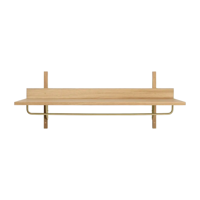 Etagère en frêne beige et dorée Sector - Ferm living - The Cool Republic