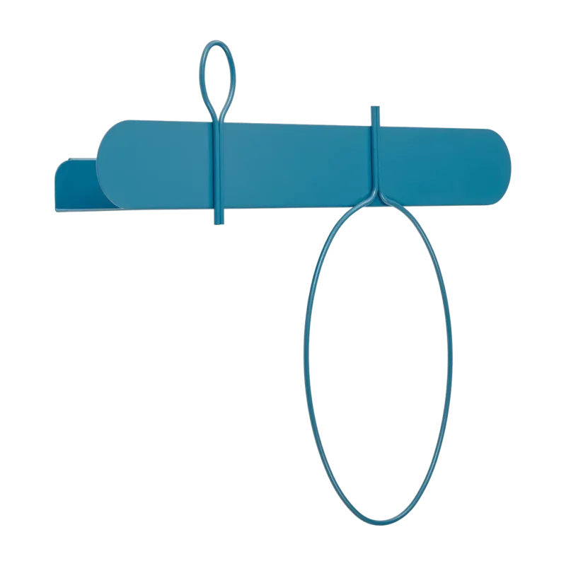Etagère et porte-serviettes en métal petrolio Balloon 60 - Meme Design - The Cool Republic