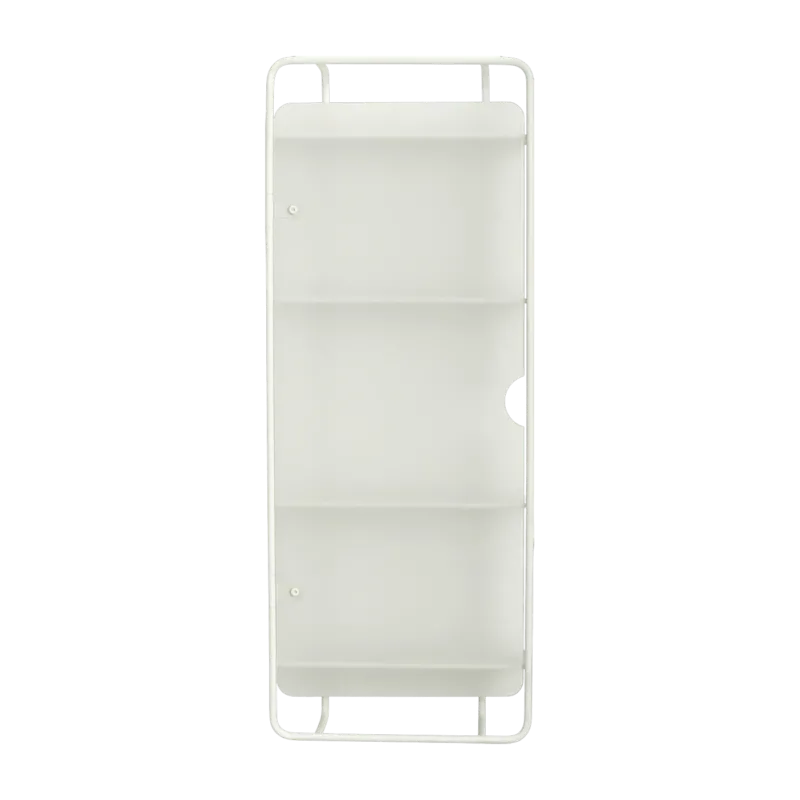 Étagère murale 4 tablettes en verre et métal blanc - Hübsch - The Cool Republic